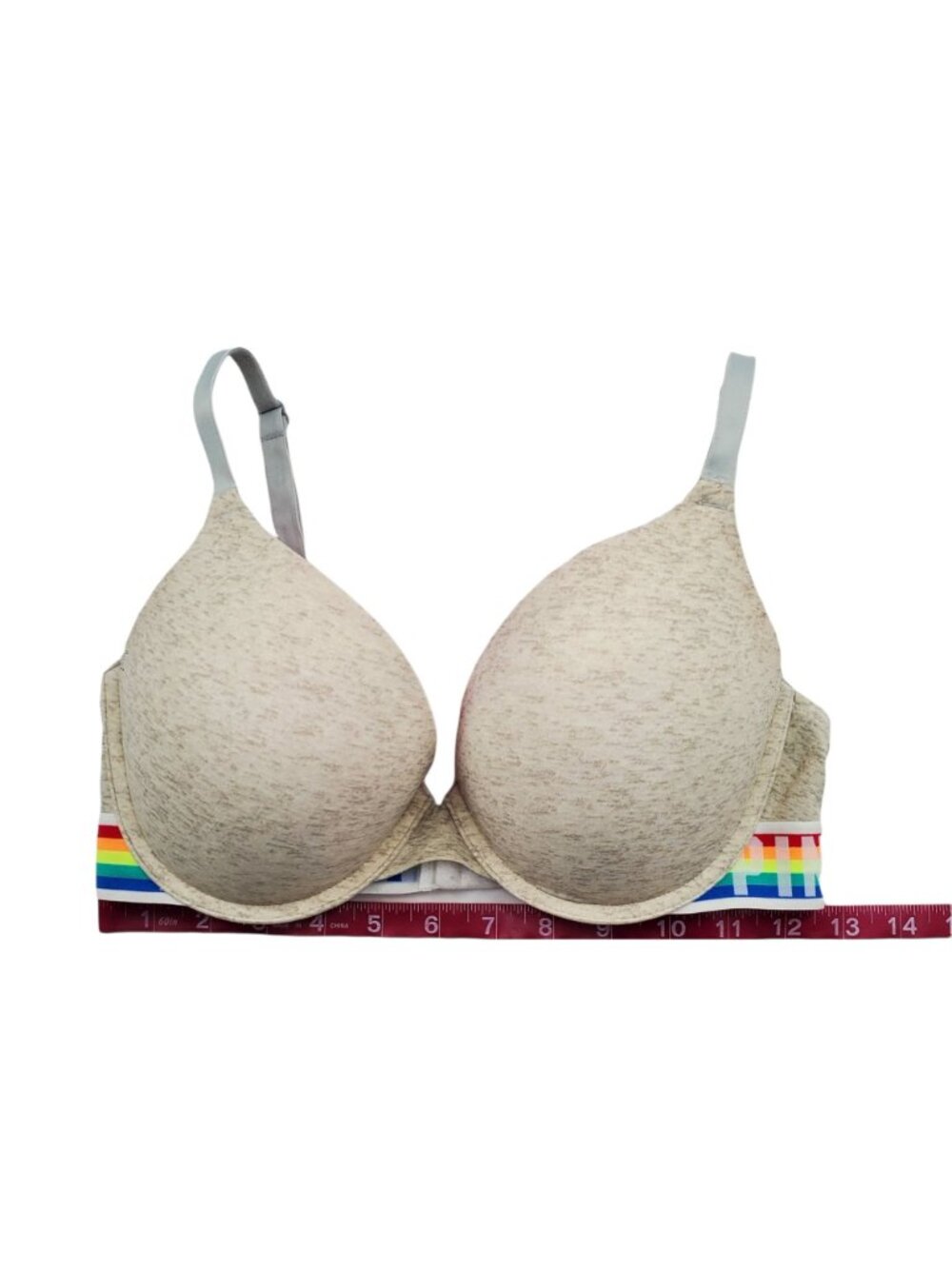 Victoria's Secret Pink Women's Wear Everywhere Push Up Rainbow Bra Size 32DD - Picture 6 of 12